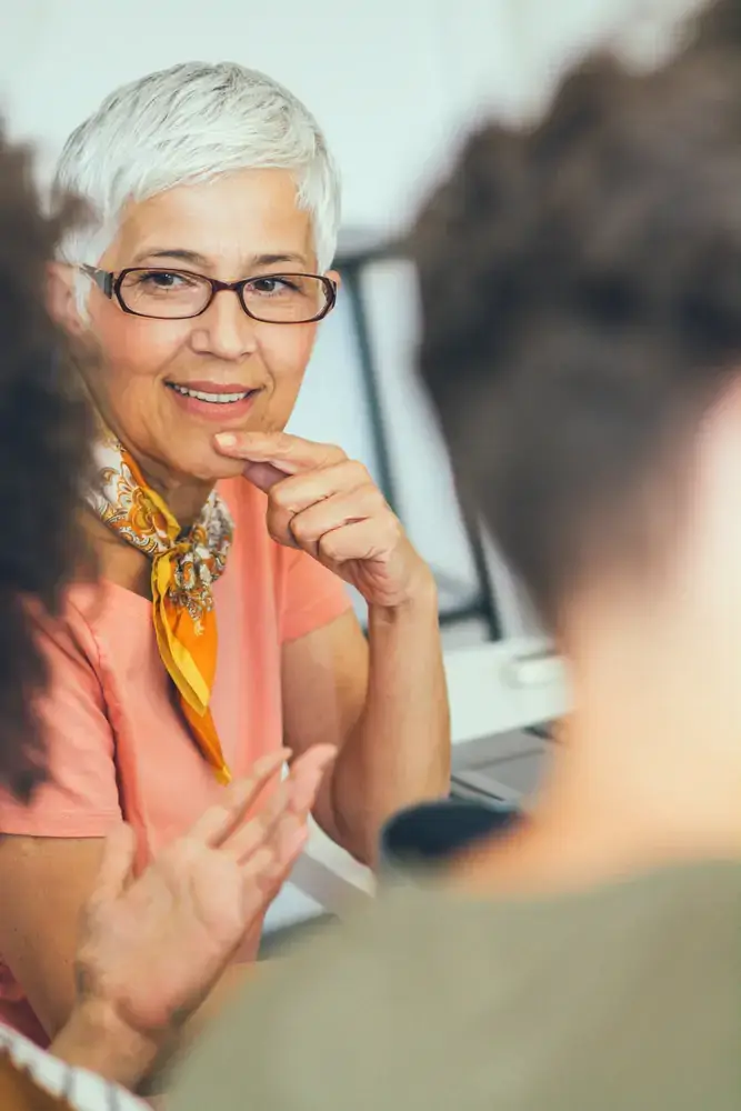Salariée en réunion