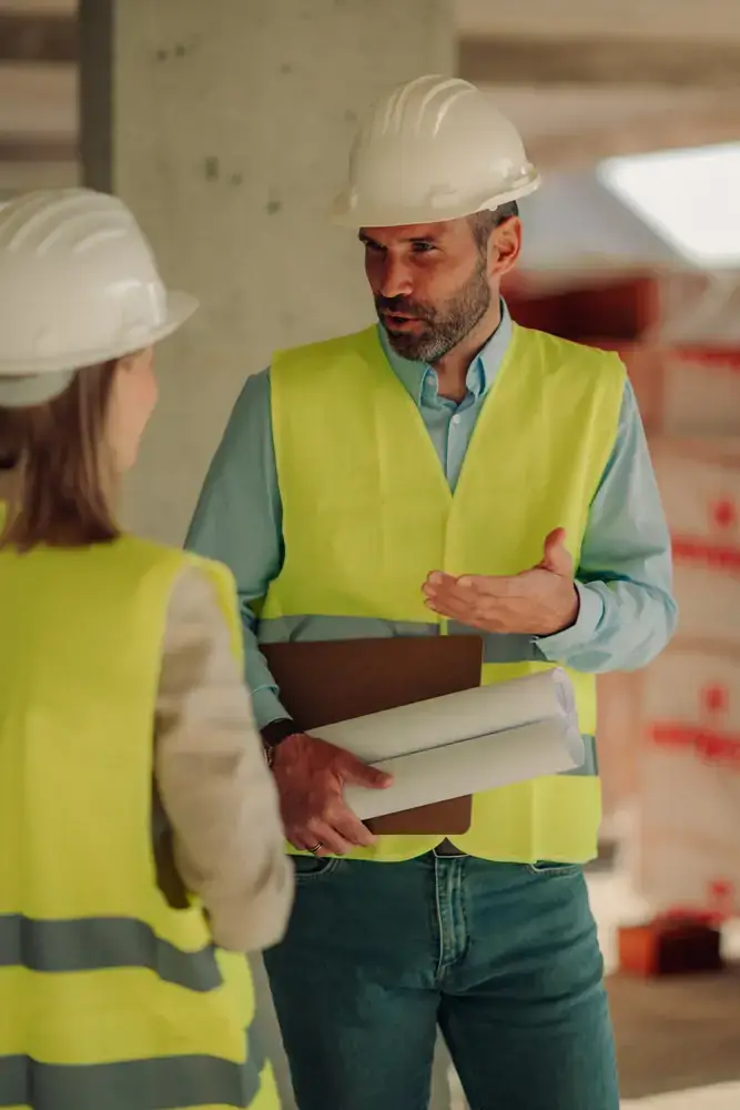 Chef d'entreprise sur chantier